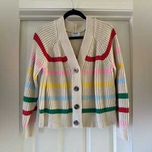 Old Navy Women's Colorful Striped Cardigan Sweater